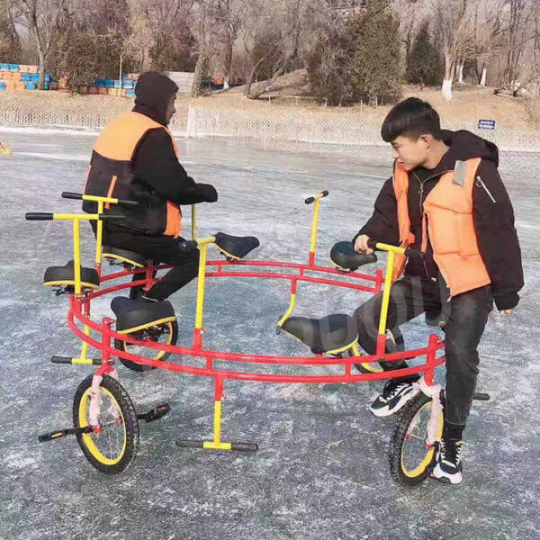 Outdoor snow spinning bike winter play equipment children's snow turning bike - Image 2
